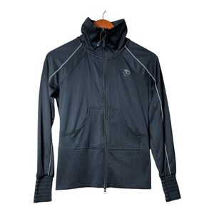 Armani Exchange women’s black, high neck track jacket
